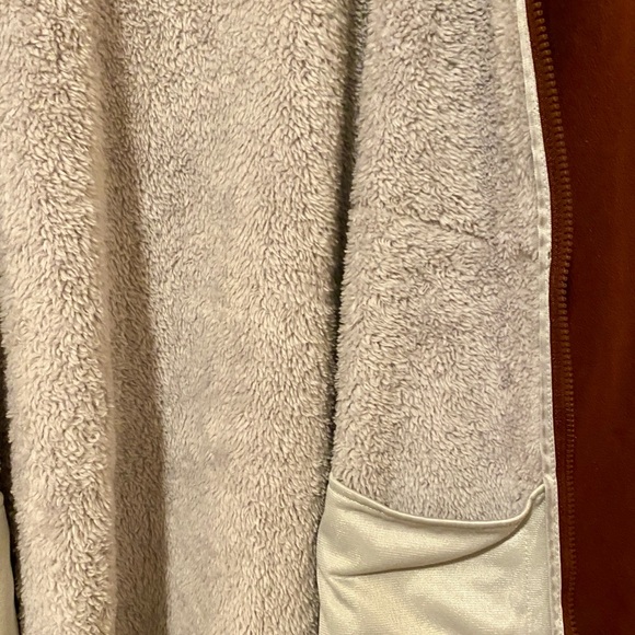 The North Face Chimborazo Fleece Jacket Mens 2XL burgundy Sherpa Lined Full Zip - Picture 7 of 11